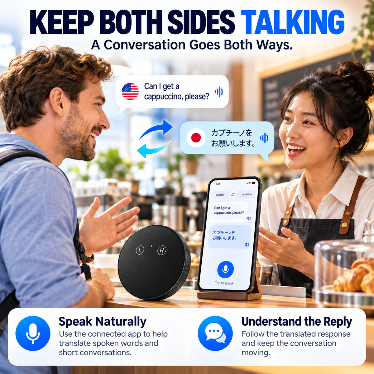 🔥LAST DAY 49% OFF🌍 AI Translator – 165+ Languages | Two-Way Voice for Work & Everyday Life