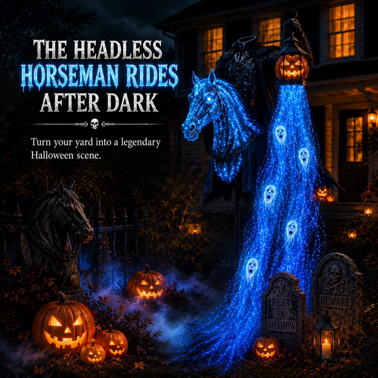🔥 Today Only: 53% OFF 🎁Animated Halloween Headless Horseman Garden Light 💀