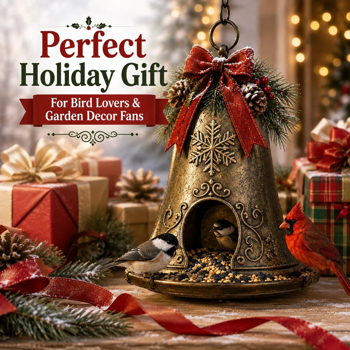 🔥Best Seller 🔥🐦Christmas Themed Bird Feeder Set | Decorative Hanging Backyard Feeders