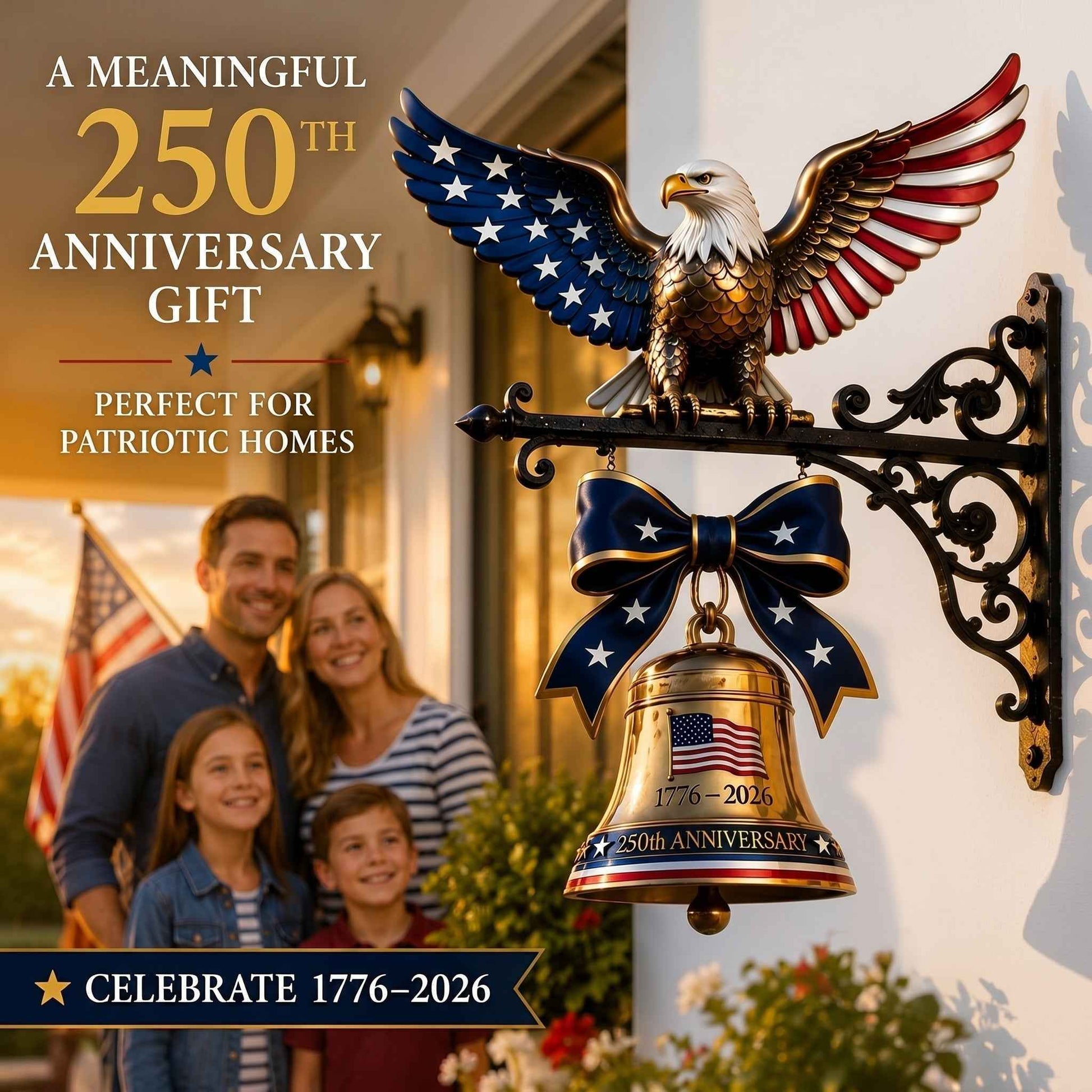 🦅50% OFF TODAY🔔 Ring in the Semiquincentennial: 1776-2026 "Spirit of Liberty" Eagle Bell