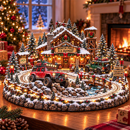 🚗🎄 Christmas Classic Gas Station Village –4 Holiday Vehicle Scenes