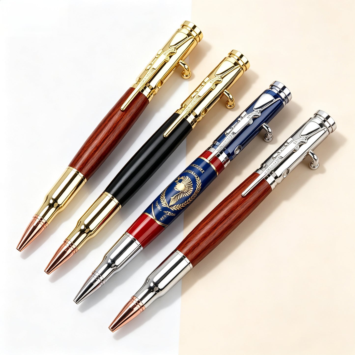 🖊Handcrafted 🖊 Bolt Action Wooden Bullet Pen | Crafted From Real Wood & Bullet Casing