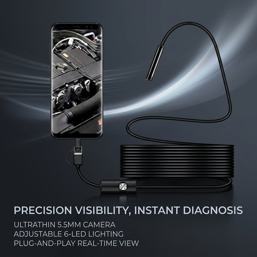 🔍 Endoscopy Camera – See Inside Hard-to-Reach Spaces Before You Repair