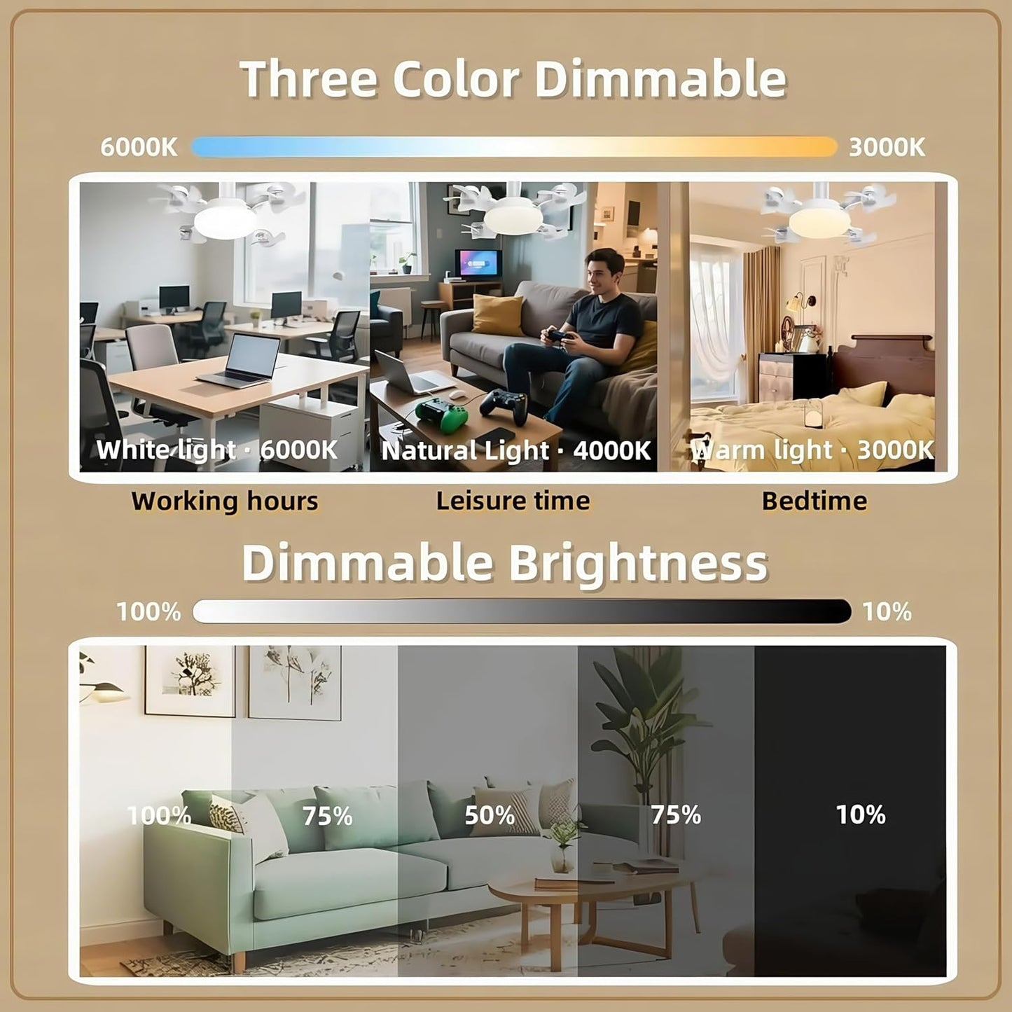 🌎Ends Today: 70% OFF!🔥❄️Stay Cool & Bright💡 2-in-1 Ceiling Fan Light 🏠Perfect for Bedrooms, Kitchens & Garages