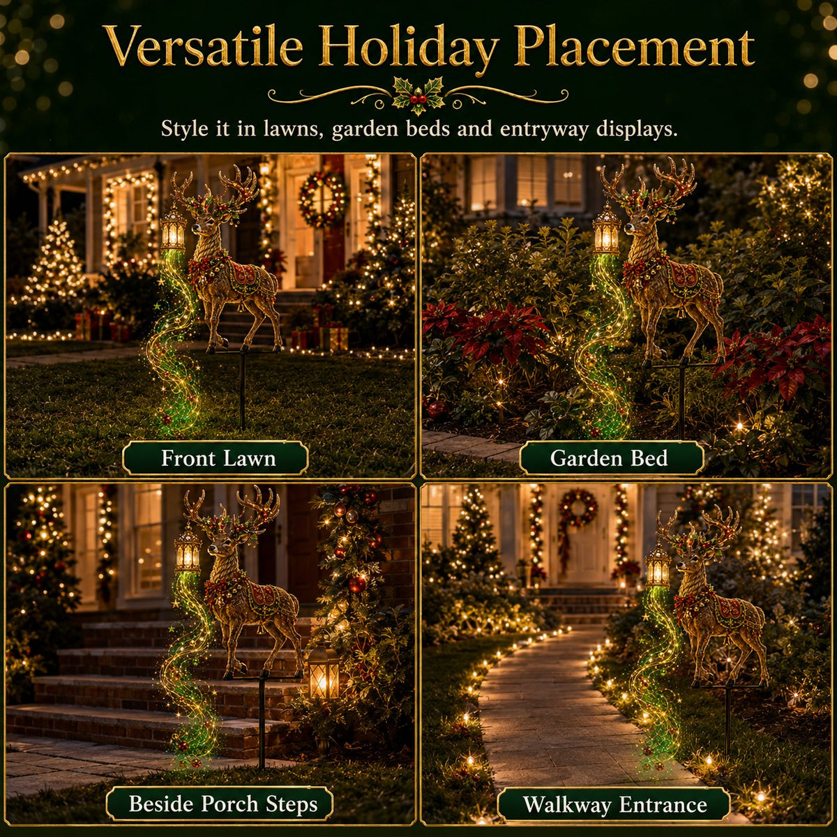 🎄🔥New arrivals- Light-Up Reindeer Lawn Stake, Festive Outdoor Christmas Decor