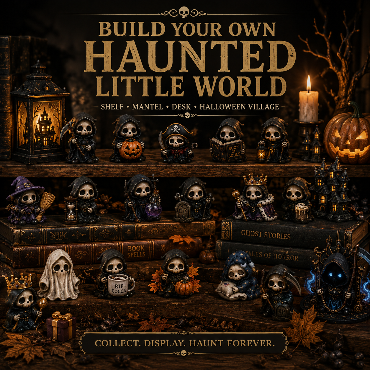 ✈️Last Day 50% OFF✨🔥Last Day 50% OFF-💀24 DAYS OF GRIM REAPER MISCHIEF|A Tiny Reaper Awaits Behind Every Door👻