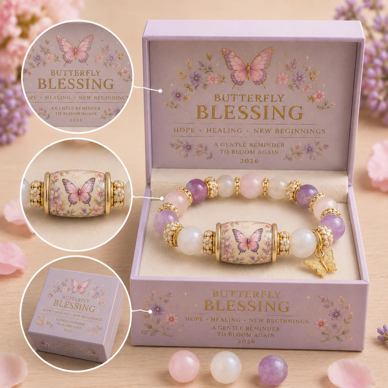 ✈️Last Day 50% OFF✨🦋Butterfly Blessing Bracelet  | 2026 Limited Edition Bracelet - Only 8 Left