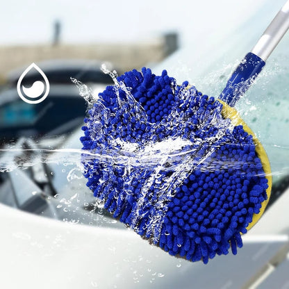 🏅⏳Time-Limited Special⏰Durable Aluminum Long Handle Telescopic Car Wash Mop – Soft Microfiber, Scratch-Free & Adjustable Length ✨