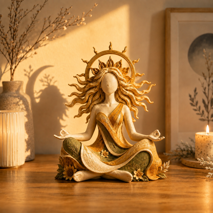 🌙 Inner Harmony Goddess Sculpture – Nature-Inspired Spiritual Home Decor ✨