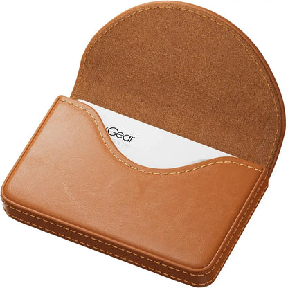 ✈️Last Day 50% OFF✨💼 PU Leather Business Card Holder – Slim Magnetic Name Card Case