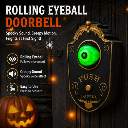 👁️ Animated Eyeball Doorbell with Light & Sound