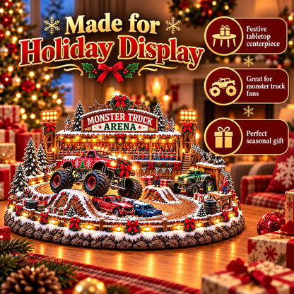🚗🎄 Christmas Classic Gas Station Village –4 Holiday Vehicle Scenes