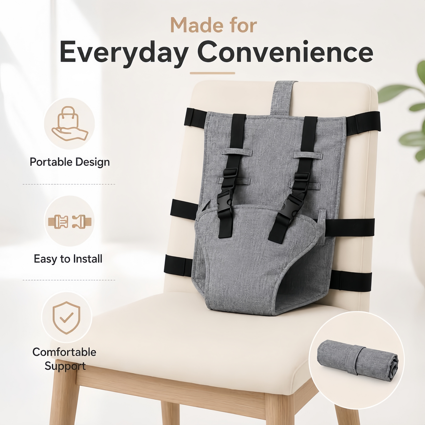 👶 Turn Almost Any Dining Chair Into a Baby Seat –🍽️ Portable Travel Harness