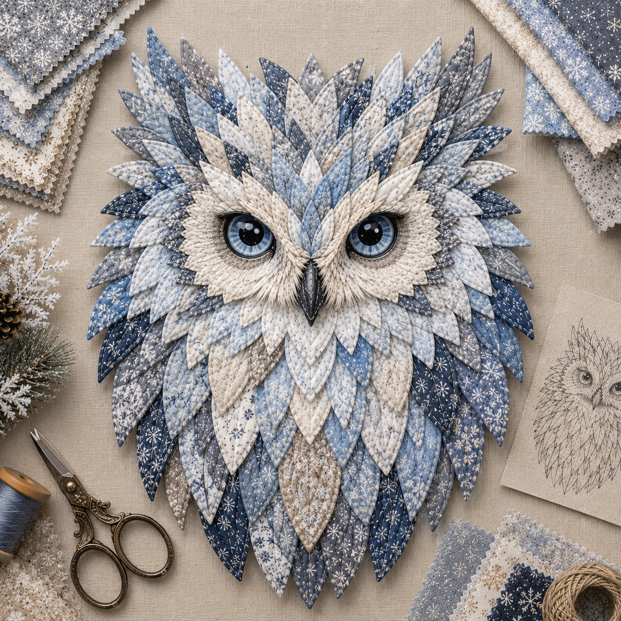 💥 LAST DAY 49% OFF - 🦉 Layered Fabric Owl Wall Art DIY Kit – Relaxing Craft, Beautiful Results (📦Buy 3 Free Shipping)