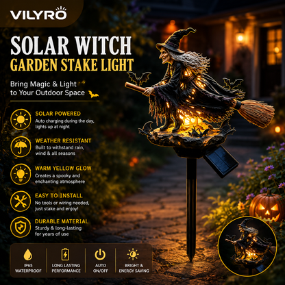 🧙‍♀️ Bring Halloween Magic to Your Garden with a Glowing Solar Witch