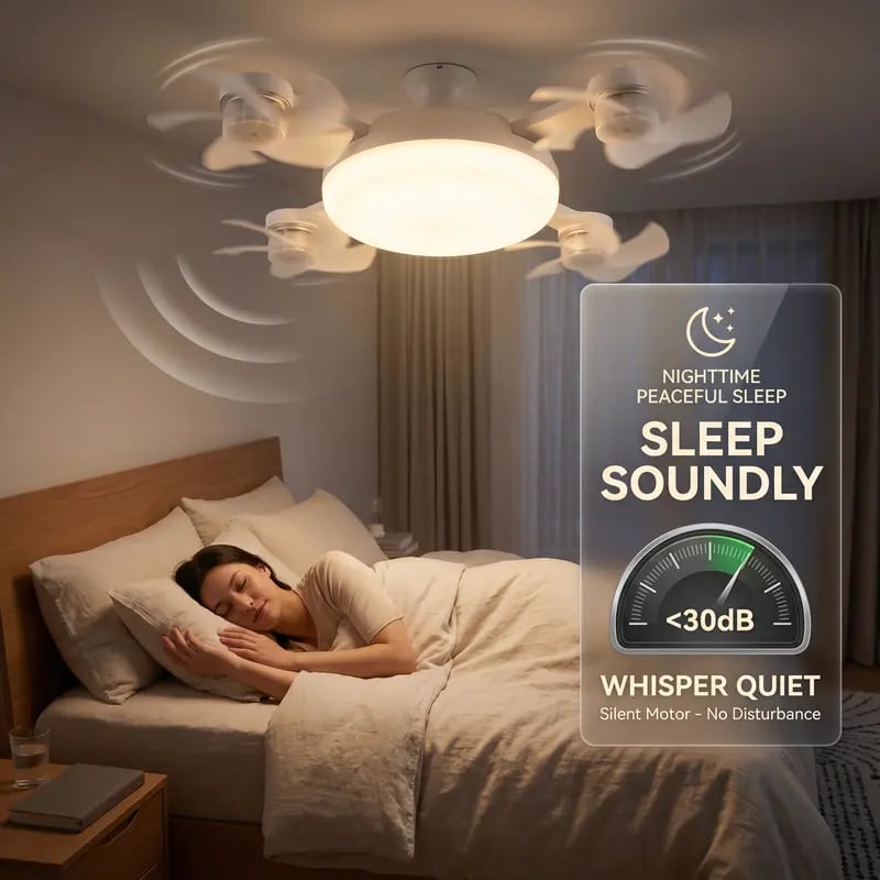 🌎Ends Today: 70% OFF!🔥❄️Stay Cool & Bright💡 2-in-1 Ceiling Fan Light 🏠Perfect for Bedrooms, Kitchens & Garages