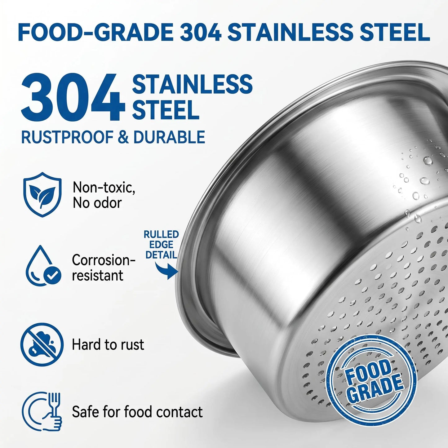 🔥Swan Kitchen Sink Drain Basket🦢Stainless Steel Food Waste Catcher