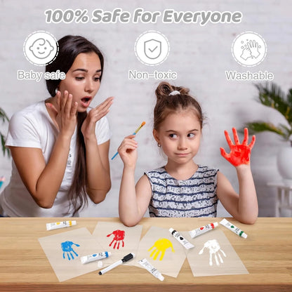 🎁Today Only: 55% OFF🔥Wooden Transparent Handprint Frame Set, DIY Family Memorial Gift Kit