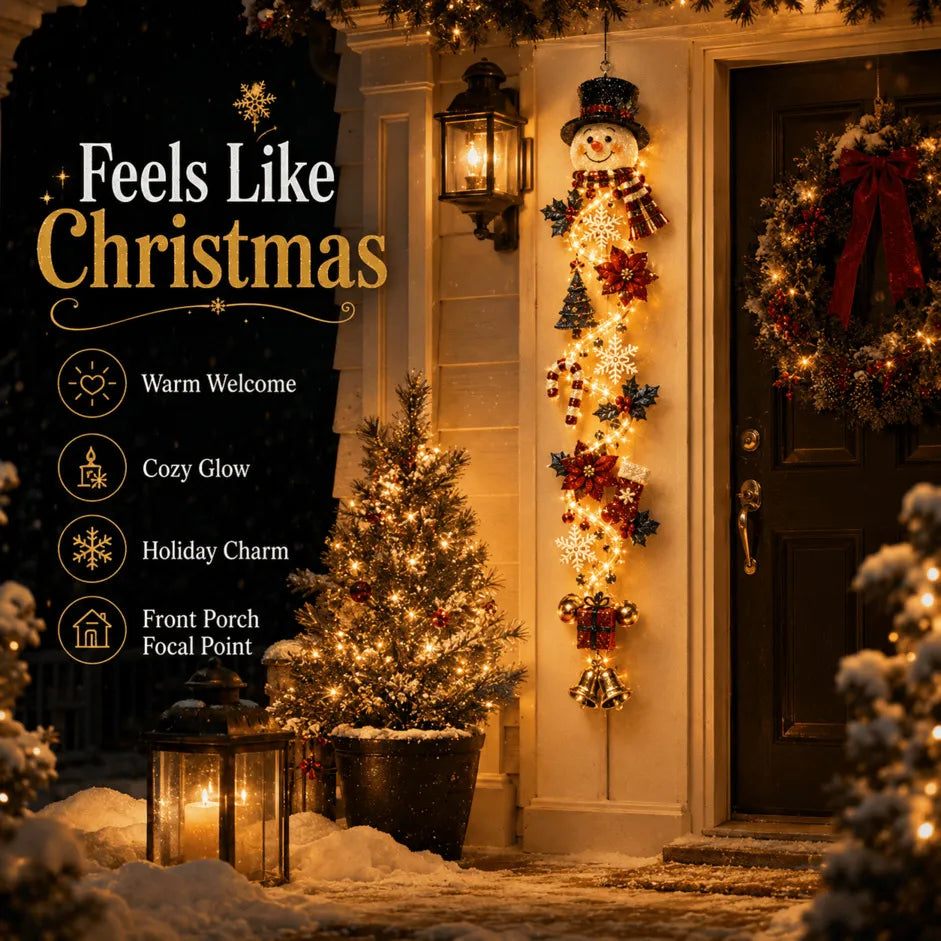 ⏳ Last Day 50% OFF – 🎄 Glowing Christmas Door Hanger | 6 Festive Lighted Designs with Warm Glow & Dimensional Details ✨