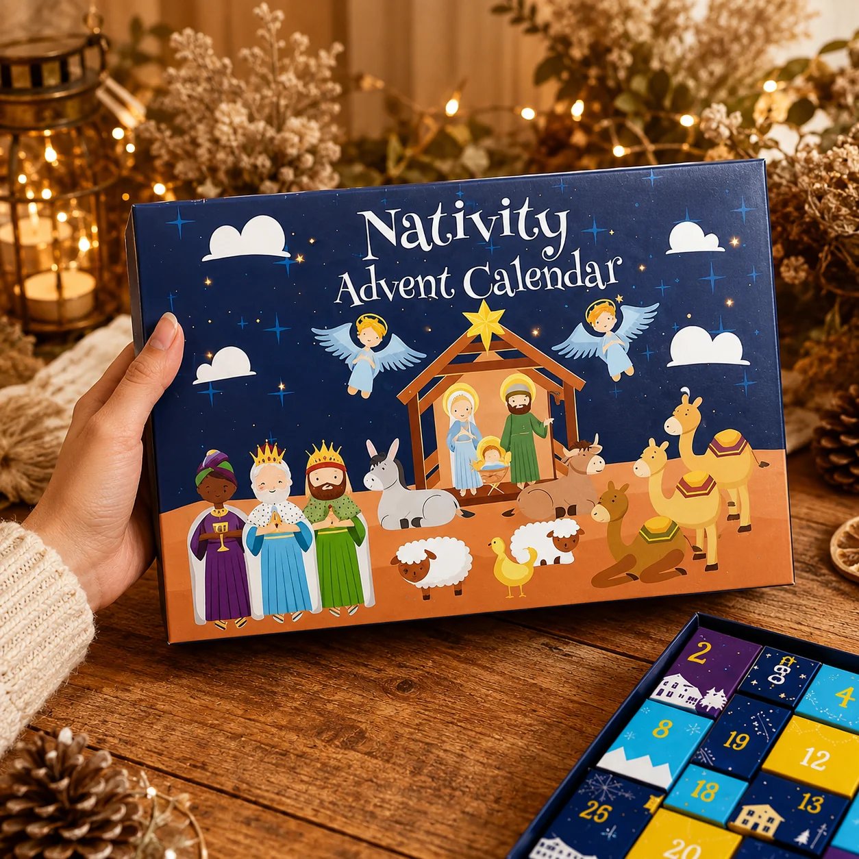 ✈️Last Day 50% OFF✨💯2026 Nativity Advent Calendar – 25-Piece Christmas Story Set for Kids