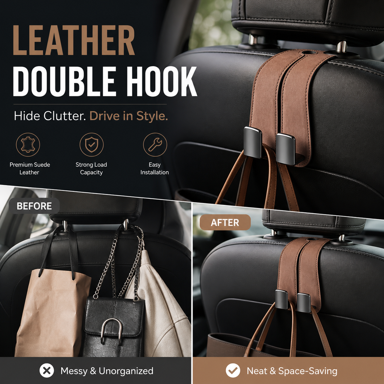 ✈️Last Day 50% OFF✨🔥Buy 1 Get 1 Free🔥Car Seat Back Double Hook