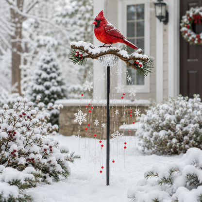 🌲 Christmas Discount - 45% OFF🐦Cardinal Memory Fountain – Lighted Christmas Remembrance Garden Decor❤️