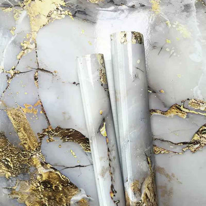 Gold Marble Pattern Self-Adhesive Wallpaper Roll