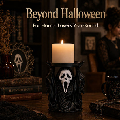 👻 Ghostface Scream Candle Holder 🕯️ Spooky Halloween Decor