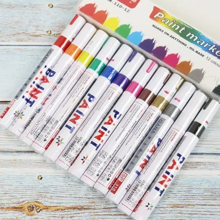 🎨 Oil-Based Paint Marker – Waterproof Quick-Dry Pen for Tires, Metal, Glass & More