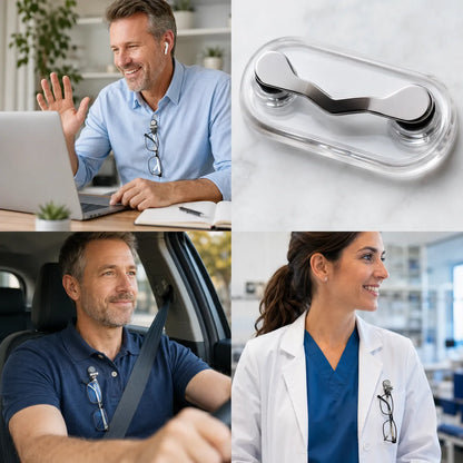 ✈️Last Day 50% OFF🧲No Damage Clothing Magnetic Glasses Holder(3pcs)