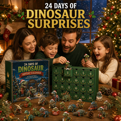 ✈️Last Day 50% OFF✨24 Days of Dinosaur Christmas Advent Calendar – 24 Collectible Dino Figurines & Holiday Surprises