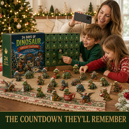 ✈️Last Day 50% OFF✨24 Days of Dinosaur Christmas Advent Calendar – 24 Collectible Dino Figurines & Holiday Surprises