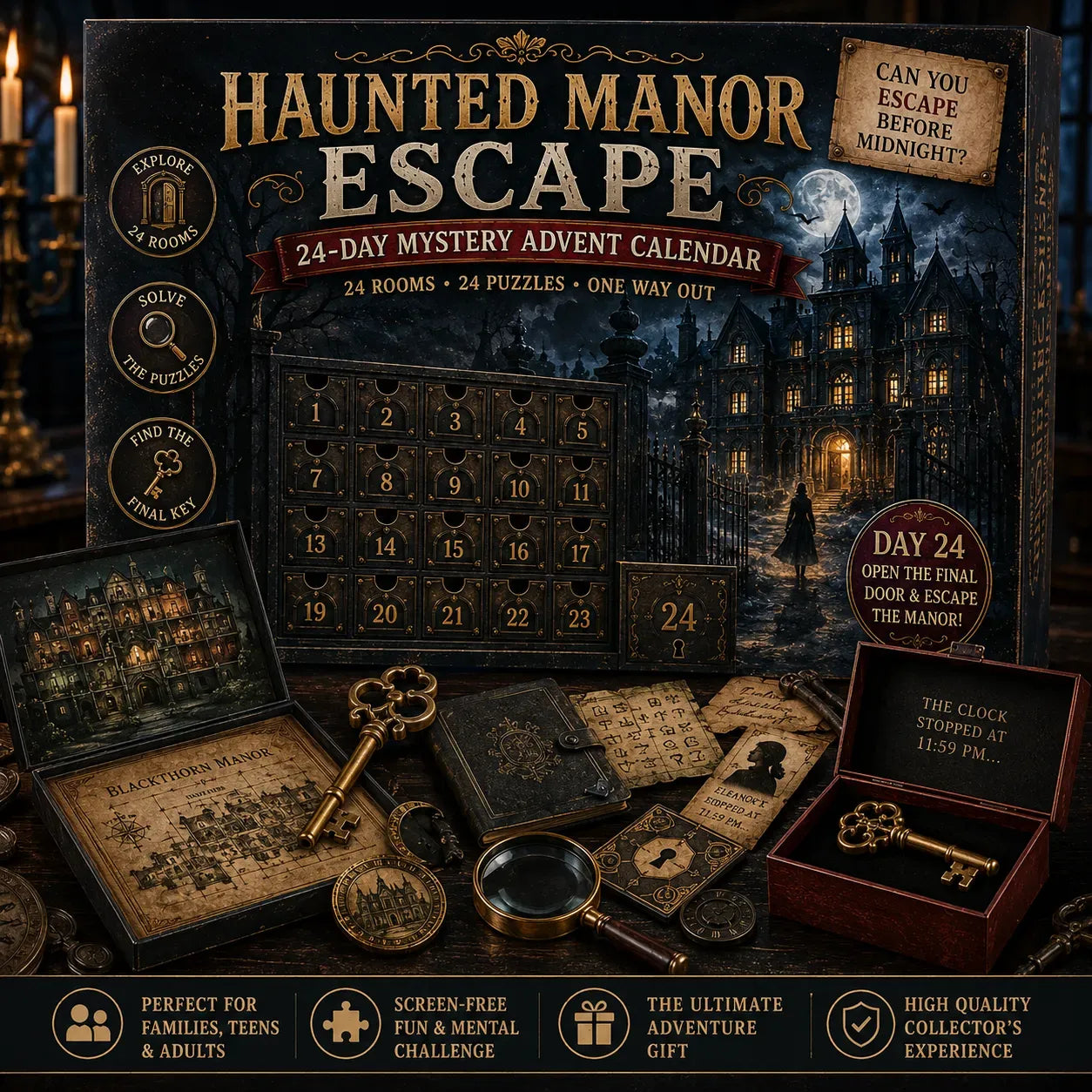 ✈️Last Day 50% OFF✨24 Days. 24 Clues. One Mystery to Solve. 🕵️