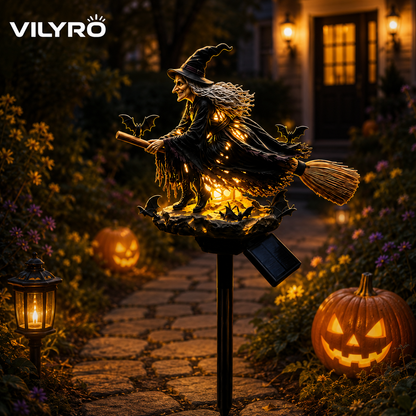 🧙‍♀️ Bring Halloween Magic to Your Garden with a Glowing Solar Witch