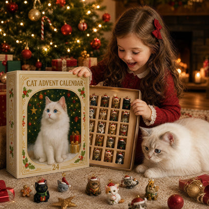 🌎Ends Today: 70% OFF!🔥Advent Calendar 2026 Cat Advent Calendar Gift for Adults Friends Cat Owners and Lovers Christmas Holiday Countdown Gift 24 Designs Cats Charm Christmas Tree Ornament
