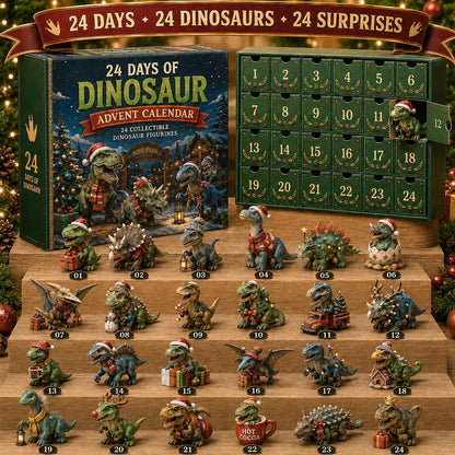 ✈️Last Day 50% OFF✨24 Days of Dinosaur Christmas Advent Calendar – 24 Collectible Dino Figurines & Holiday Surprises
