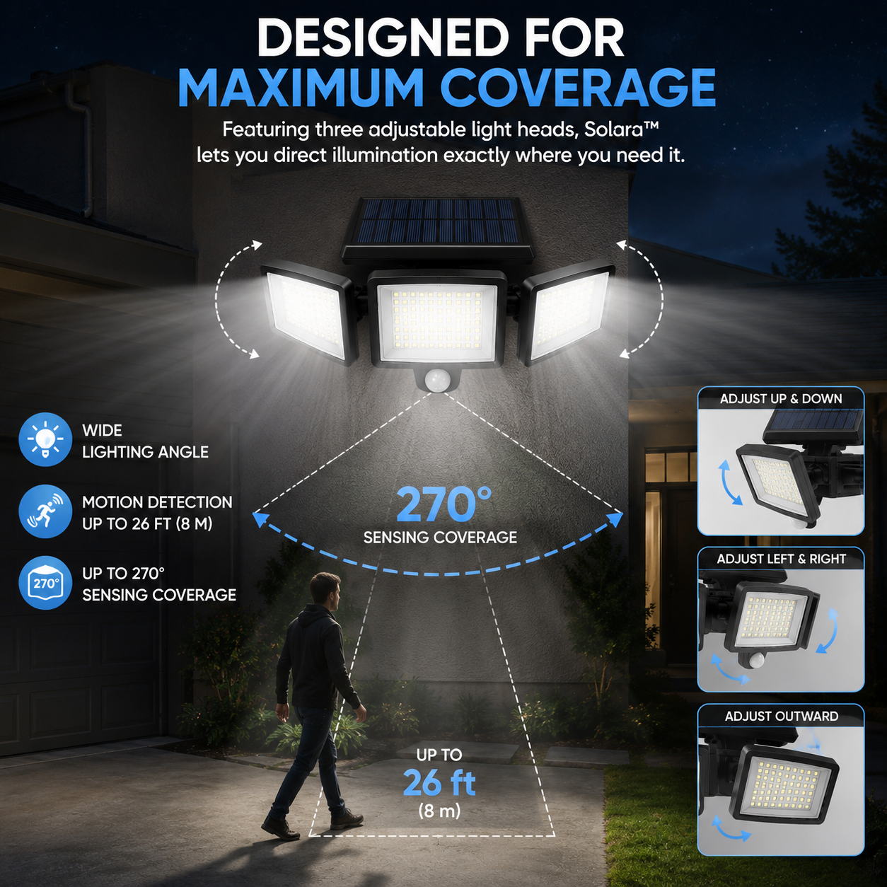 Ahlwoultra™ Solar Outdoor Security Light – 2500LM Ultra Bright Motion Sensor