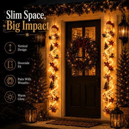 ⏳ Last Day 50% OFF – 🎄 Glowing Christmas Door Hanger | 6 Festive Lighted Designs with Warm Glow & Dimensional Details ✨