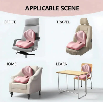 ❤️Sit Longer in Comfort with Ergonomic Memory Foam Back & Seat Support