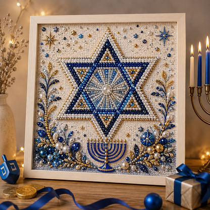 ✈️Last Day 50% OFF✨🎁DIY Hanukkah Pearl Art Kit ✨