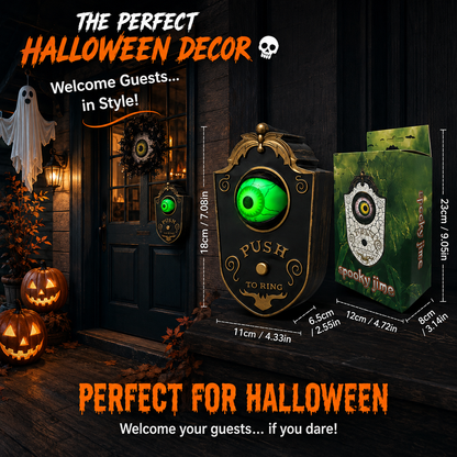 👁️ Animated Eyeball Doorbell with Light & Sound