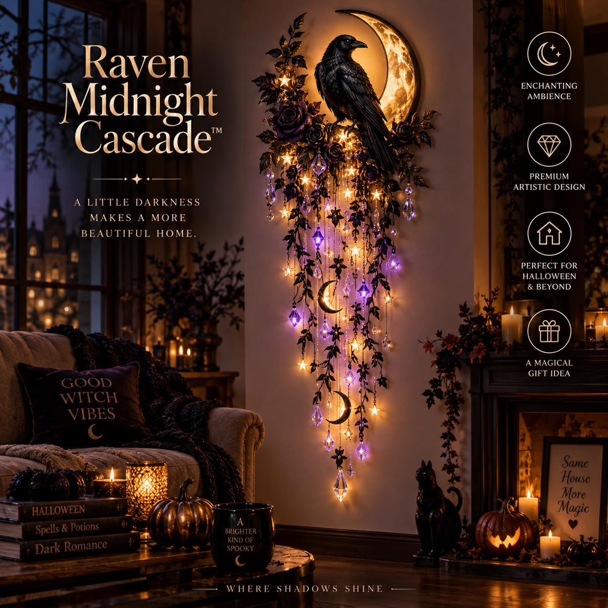 🎃✨Last Day 49% OFF✨Elegant Halloween Cascade Wall Light Collection