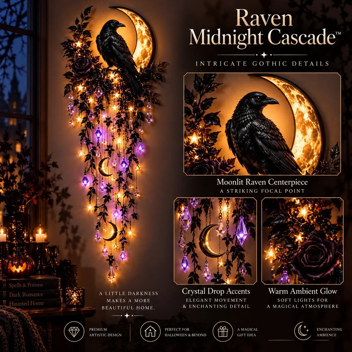 🎃Halloween Hot Sellers🔥🔥🔥Elegant Halloween Cascade Wall Light Collection✨✨