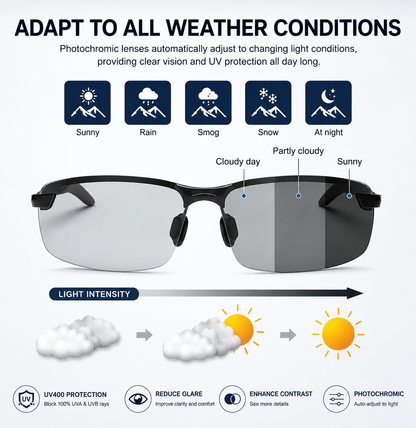 🏅100K+ Sold ✨New-Photochromic Sunglasses with Anti-glare Polarized Lens