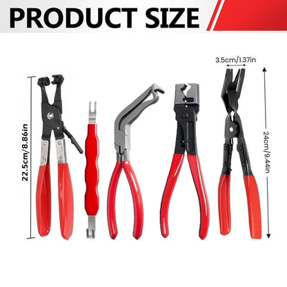 🔥🛠️ 5-in-1 Automotive Disconnect Pliers Kit – Remove Connectors, Clips & Clamps Faster🛠️