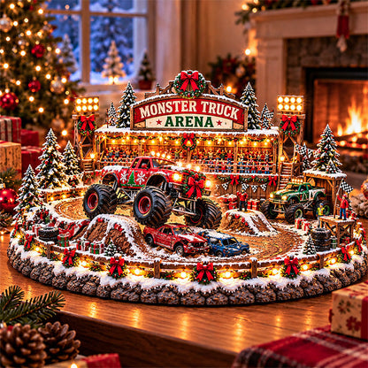 🚗🎄 Christmas Classic Gas Station Village –4 Holiday Vehicle Scenes