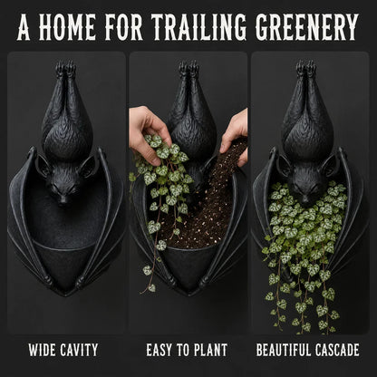 🌎Ends Today: 70% OFF!🔥🦇 Upside‑Down Hanging Bat Planter