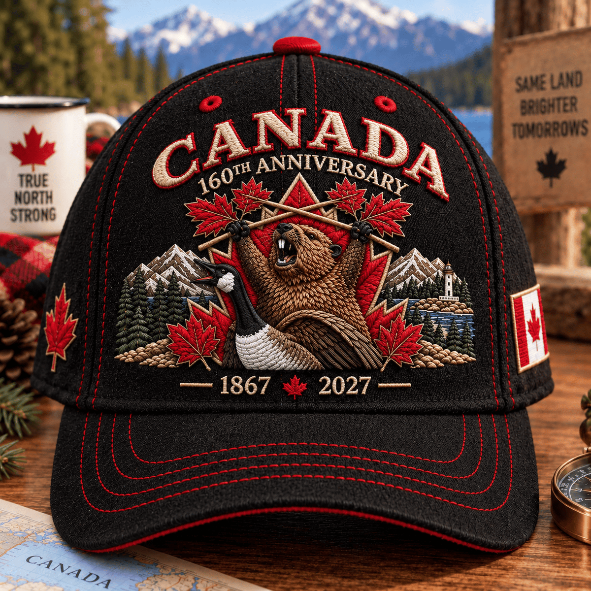 🔥LAST DAY 50% OFF - 🍁 Canada 160th Anniversary 1867–2027 - Premium Embroidered Heritage Cap100% Cotton • Detailed Embroidery • Comfortable Fit