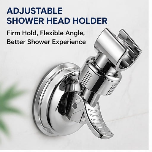 🌎Ends Today: 70% OFF!🔥2pcs Adjustable Shower Head Holders Removable Suction Cup Shower Head Bracket No Drill Shower Head Bracket