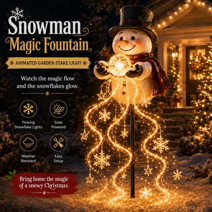 🔥 50% OFF ⛄ Snowman LED Christmas Light ❄️ Magical Snowfall Effect